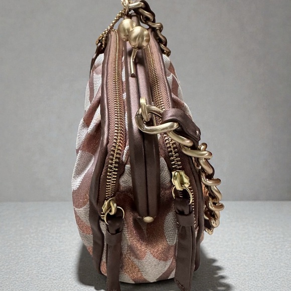 Vintage Coach Parker Handbag with Kiss Lock in Rose Op Art - Picture 4 of 7